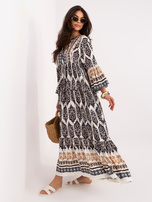 Granatowa długa sukienka na lato