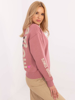 Hurt Brudnoróżowa damska bluza bez kaptura SUBLEVEL