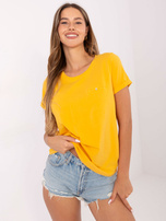 Jasnopomarańczowy damski t-shirt BASIC FEEL GOOD 