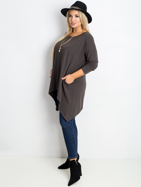 Khaki tunika plus size Moa