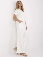 Ecru dresowe spodnie basic od kompletu