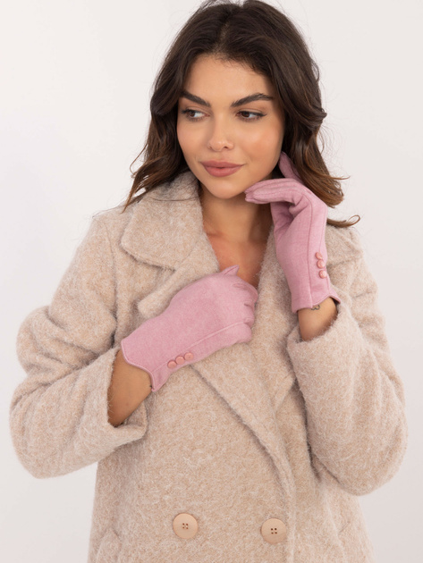 Hurt Brudnoróżowe dotykowe rękawiczki damskie