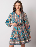 Morska sukienka z nadrukiem Milah