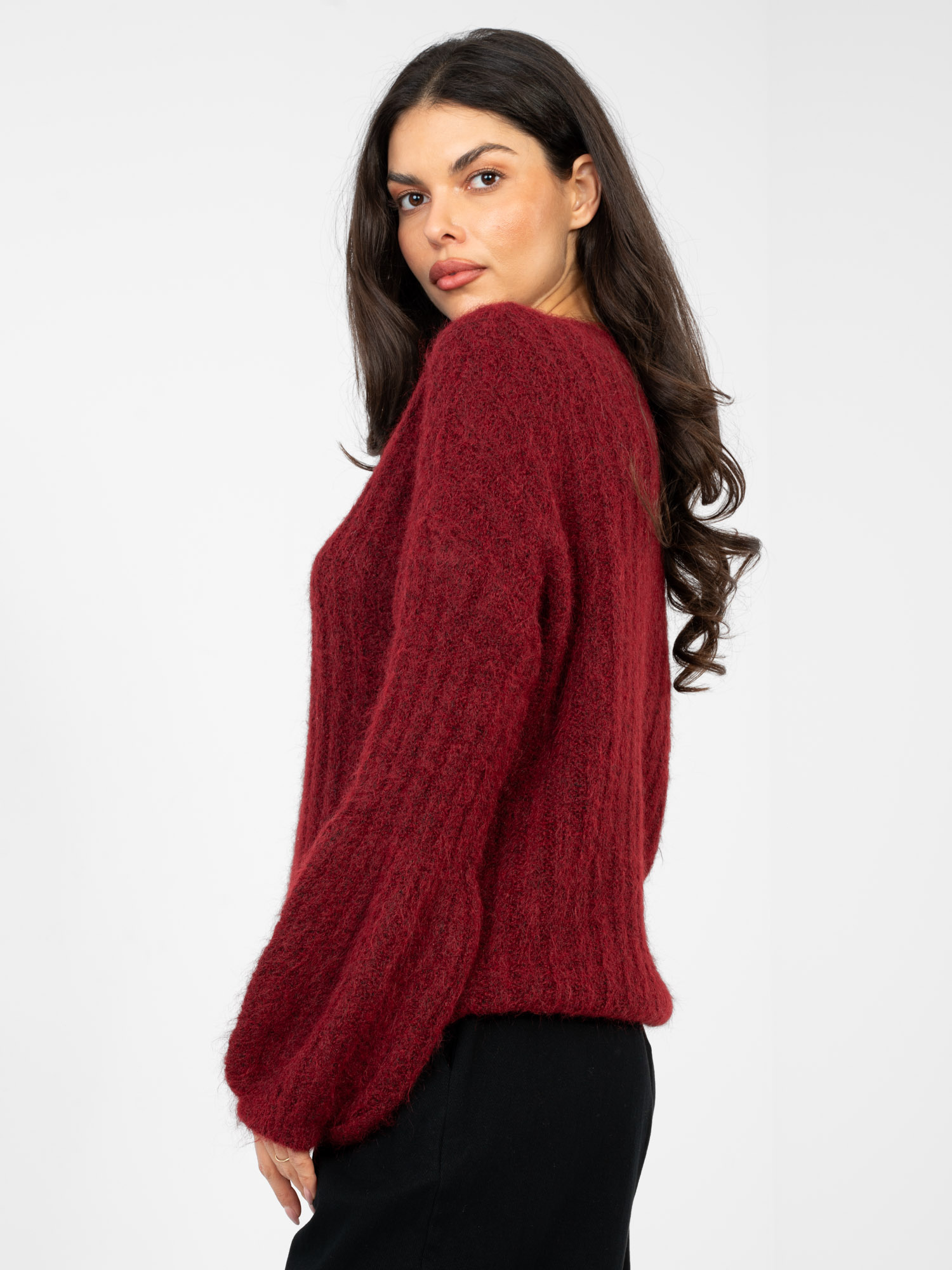 Sweter bordowy