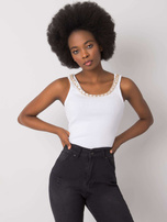 Biały top z łańcuszkiem Jaylee OCH BELLA