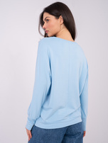 Jasnoniebieska bluzka oversize z modalu