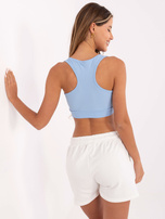 Jasnoniebieski top typu bokserka RUE PARIS 