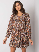 Czarna sukienka z falbaną Anavi OCH BELLA