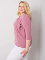 Brudnoróżowa bluzka plus size z bawełny Jodie