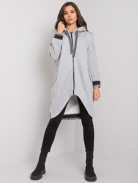 Szara rozpinana bluza z kapturem Mayar