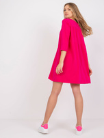 Fuksjowa luźna sukienka Dalenne
