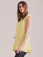 Żółta tunika z warstwowymi falbanami