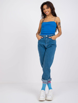 Niebieskie spodnie mom jeans Lotta 
