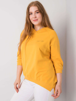 Naenia Yellow Plus Size Cotton Sweatshirt