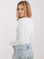 Jasnoszara bawełniana bluzka basic