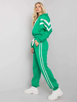 Zielony komplet casualowy z lampasami Stacy 