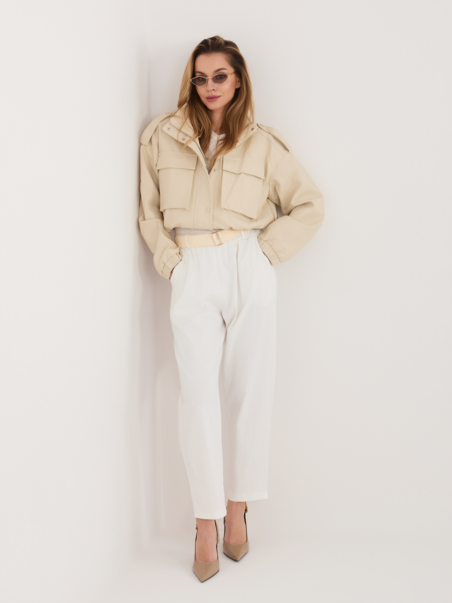 Kurtka beżowy