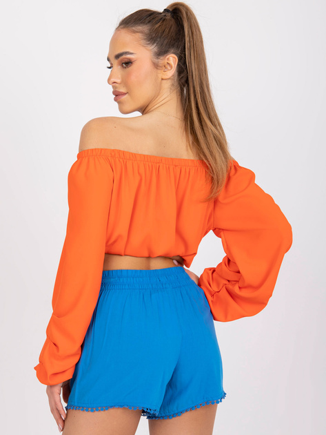 Niebieskie damskie szorty na lato z wiskozy Miya FRESH MADE