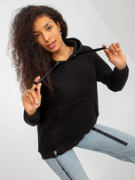 Hurt Czarna dresowa bluza kangurka z troczkami OCH BELLA