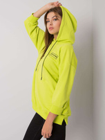 Limonkowa bluza z kieszeniami Leora