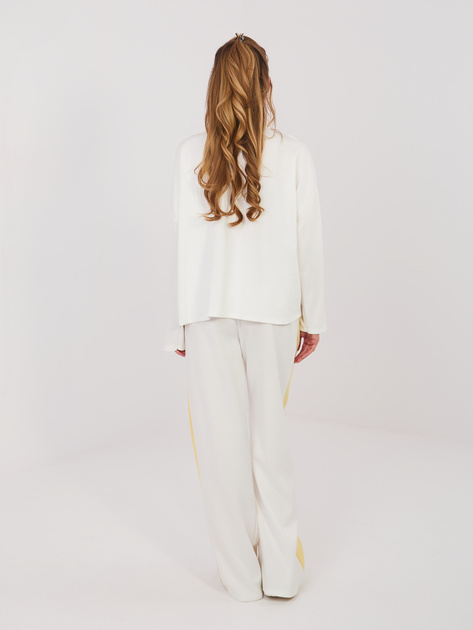 Ecru dresowy komplet z lampasami RUE PARIS
