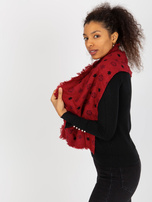 Hurtownia online Czerwony damski szal z printami