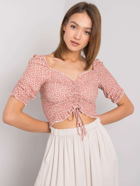 Brudnoróżowa krótka bluzka Anthea RUE PARIS