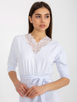 Hurt Biała sukienka dopasowana z paskiem Toronto RUE PARIS