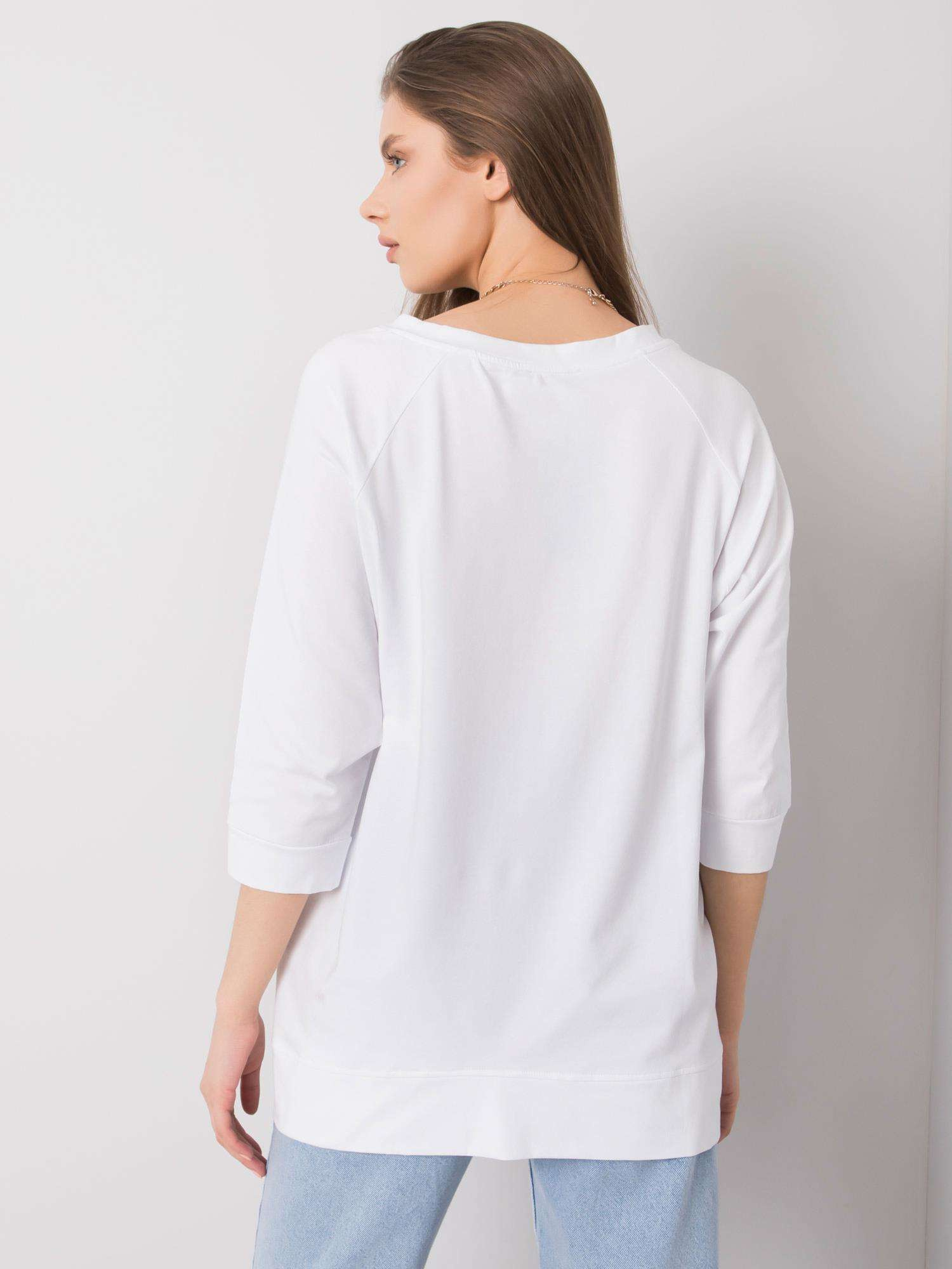Weiße Bluse mit Applikation Tinsley.
