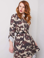 Beżowo-brązowa sukienka moro Blaise