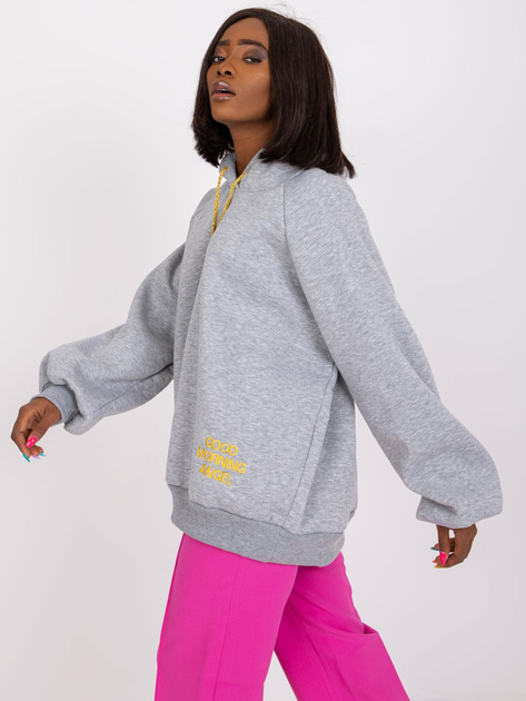 Szara melanżowa bluza dresowa z bawełny Diego