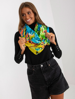 Hurtownia Limonkowa wzorzysta chusta z bawełny 