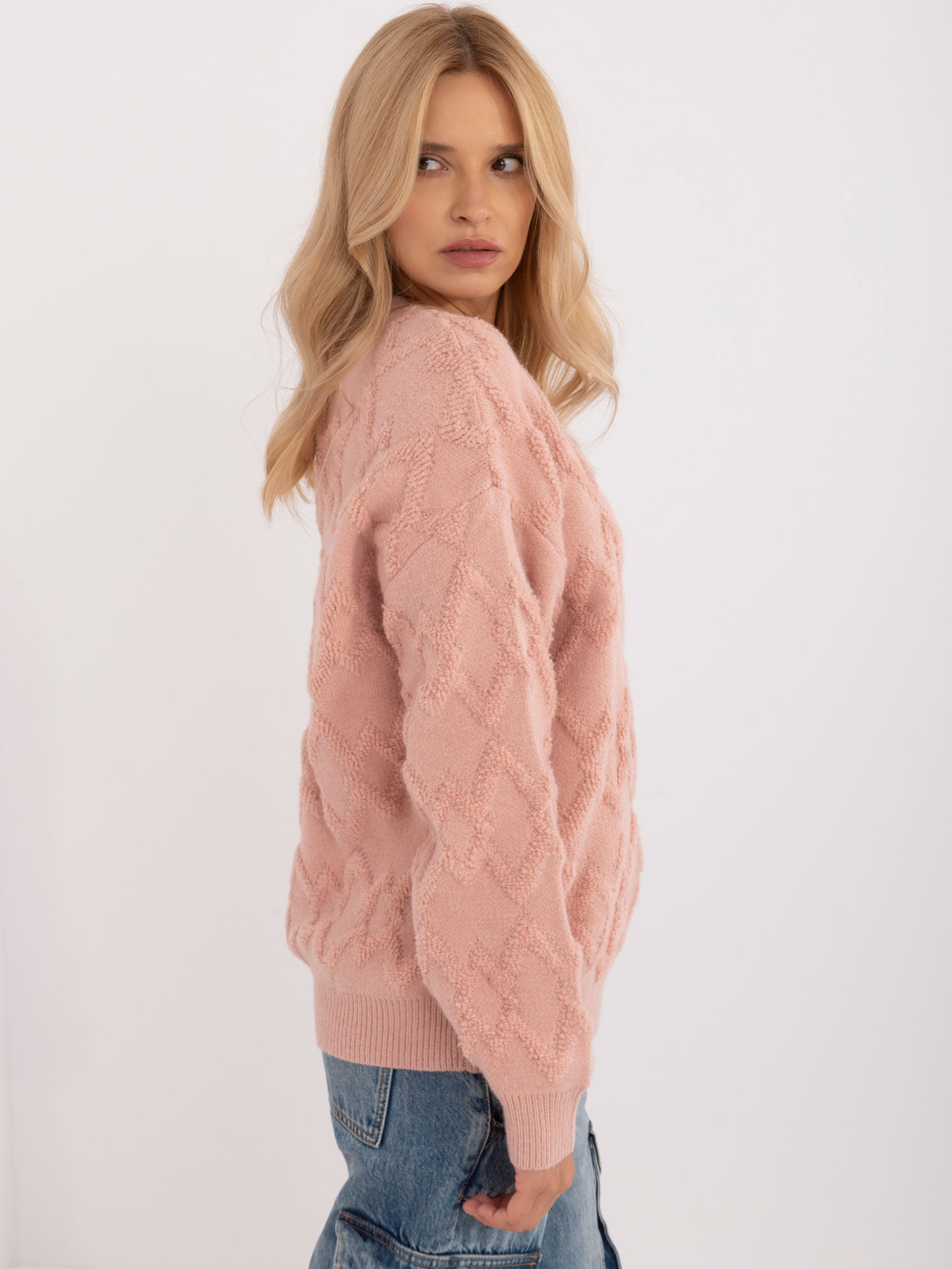 Sweter jasny różowy