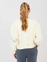  Ecru dresowa bluza z bufiastymi rękawami NATURAL SIDE