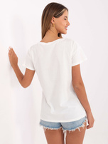 Ecru damski t-shirt z napisem Silva