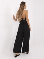 Czarne letnie spodnie bez zapięcia 