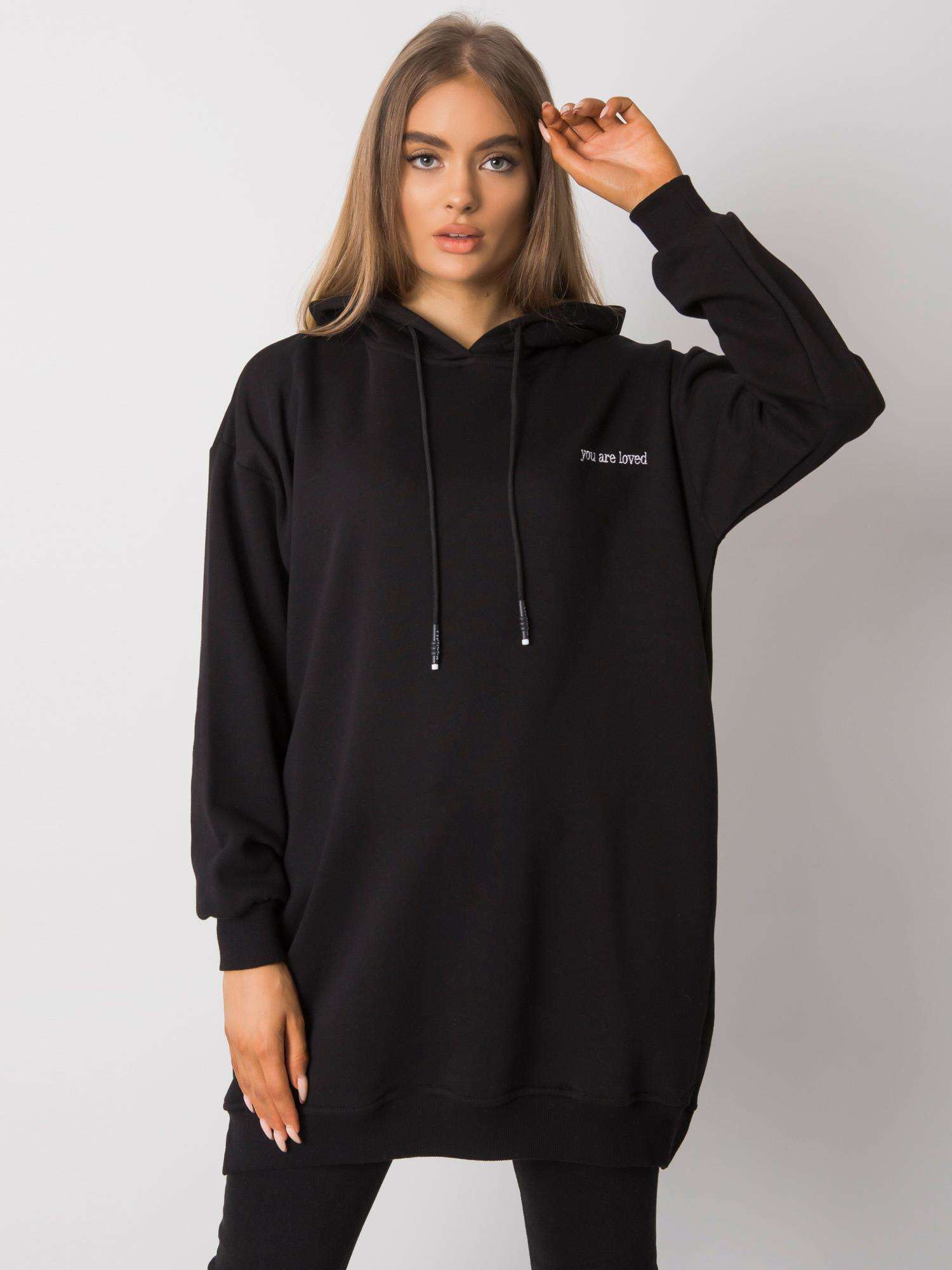 Czarna bluza z kieszeniami Indira