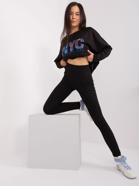 Hurt Czarny komplet casualowy z bluzą oversize