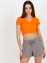 Hurt Szare letnie szorty casualowe z wiązaniem FRESH MADE