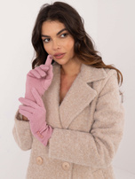 Hurt Brudnoróżowe dotykowe rękawiczki damskie