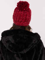 Hurtownia Czerwona damska czapka na zimę