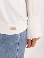 Ecru casualowa bluzka z modalu