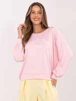 Jasnoróżowa damska bluza oversize RUE PARIS