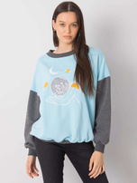 Blaue Sweatshirt ohne Kapuze Ramla.