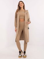 Hurt Ciemnobeżowy trzyczęściowy komplet z legginsami