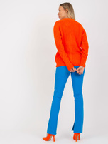 Hurtownia Pomarańczowy sweter rozpinany oversize RUE PARIS