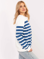 Hurt Ecru bawełniana bluzka z morskim motywem