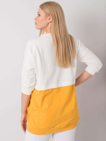 Ecru-żółta tunika plus size z bawełny Philomene