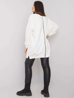 Ecru tunic plus size cotton Raella