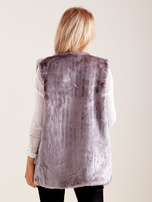 Szara puszysta kamizelka